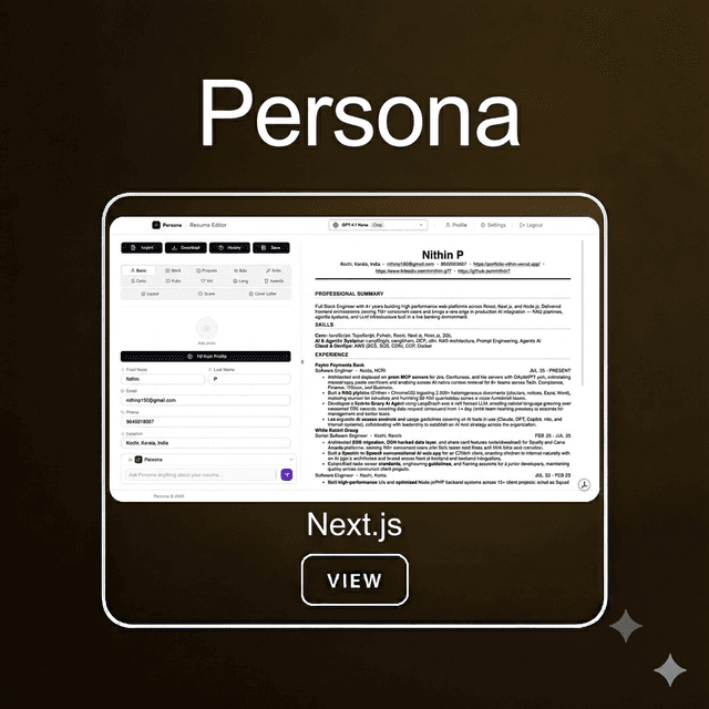Persona: AI Resume Builder