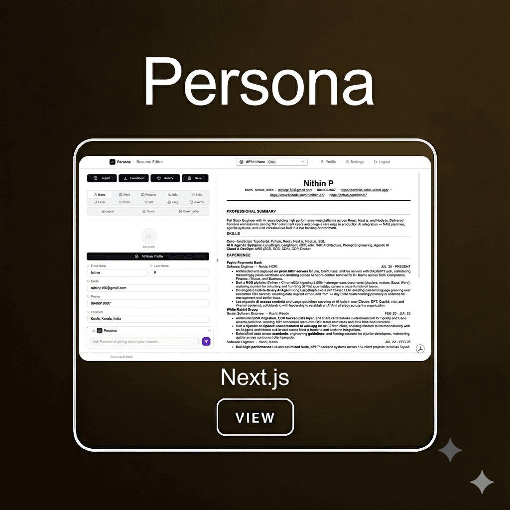 Persona: AI Resume Builder